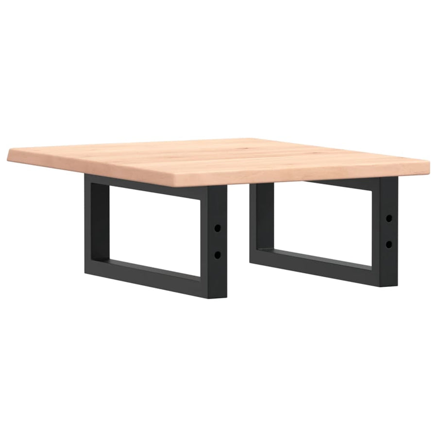 Badkamer wandschap staal en massief eikenhout