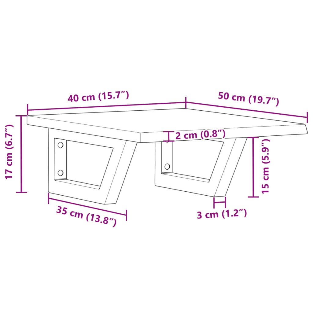 Badkamer wandschap staal en massief eikenhout