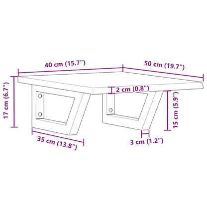 Badkamer wandschap staal en massief eikenhout