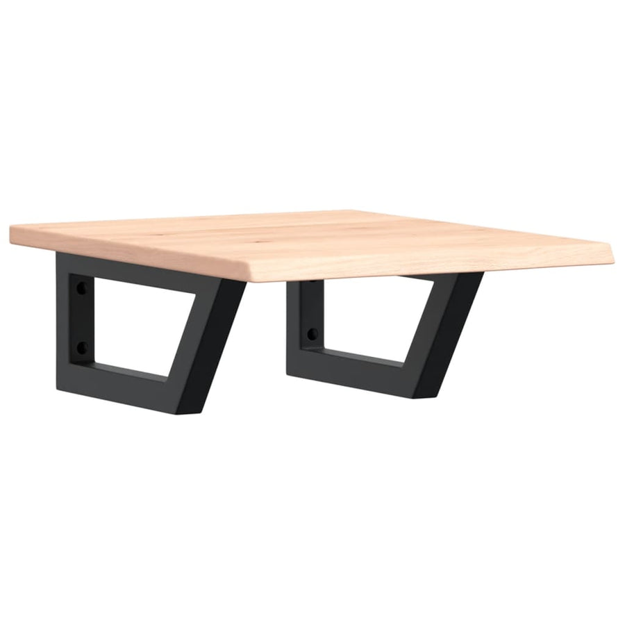 Badkamer wandschap staal en massief eikenhout