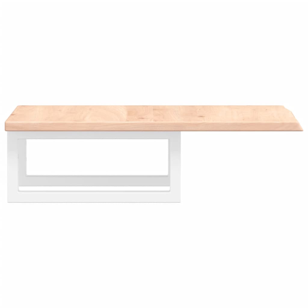Badkamer wandschap staal en massief eikenhout