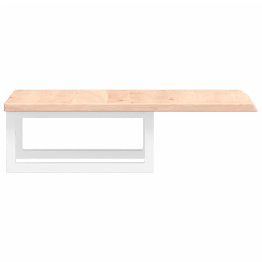 Badkamer wandschap staal en massief eikenhout
