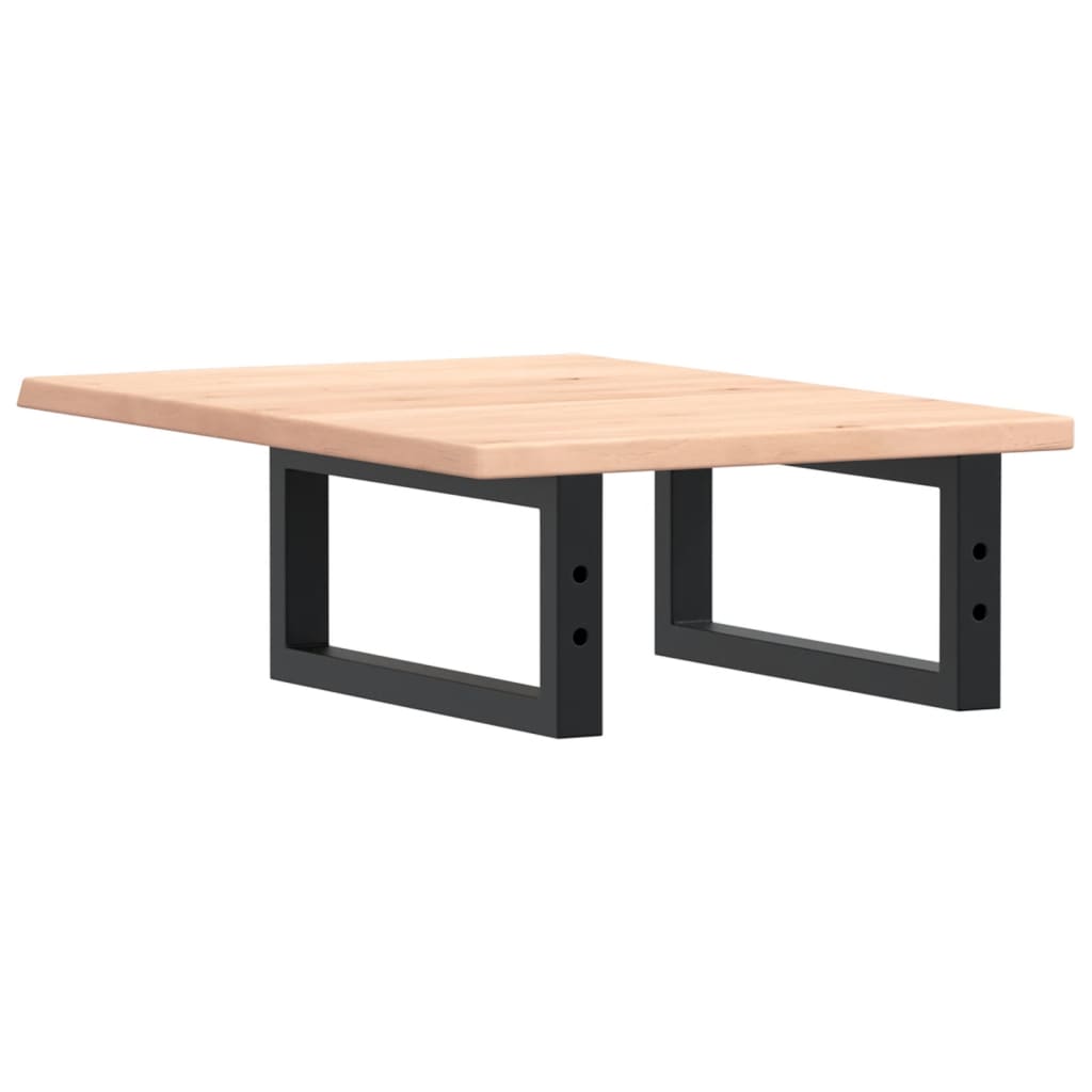 Badkamer wandschap staal en massief eikenhout