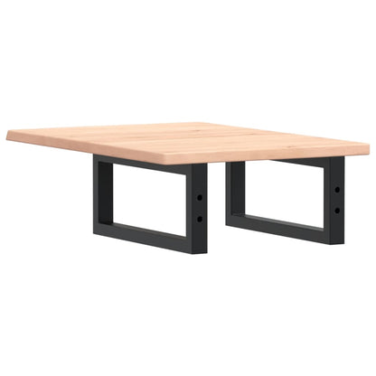 Badkamer wandschap staal en massief eikenhout