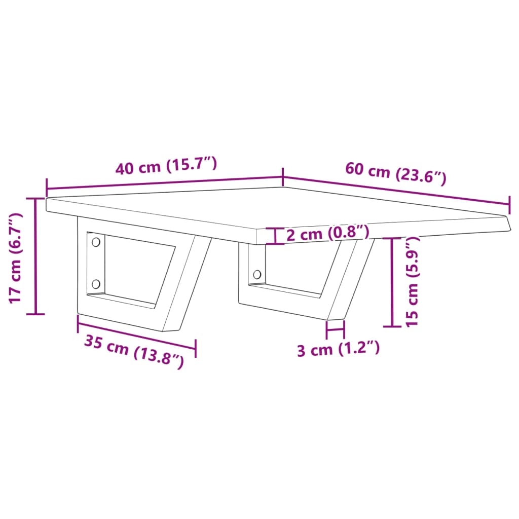 Badkamer wandschap staal en massief eikenhout
