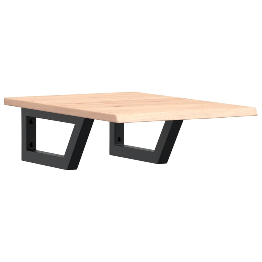 Badkamer wandschap staal en massief eikenhout