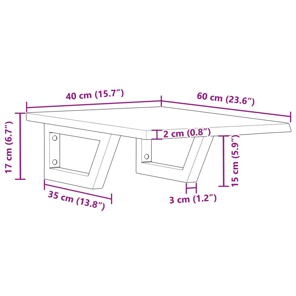Badkamer wandschap staal en massief eikenhout