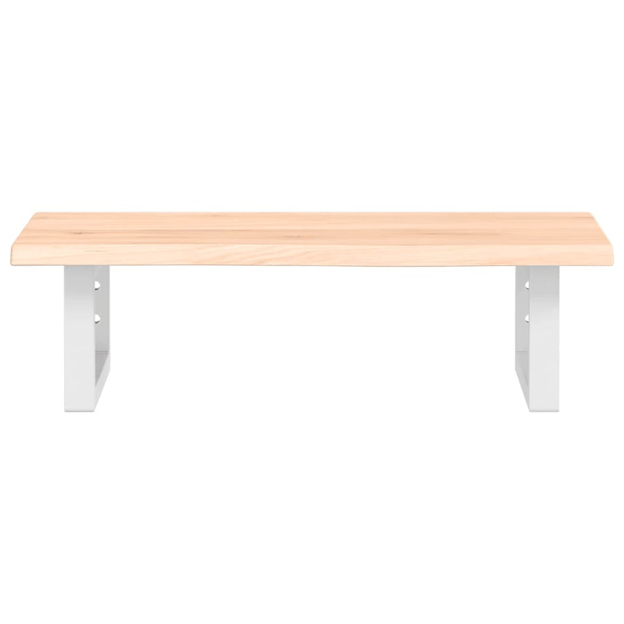 Badkamer wandschap staal en massief eikenhout