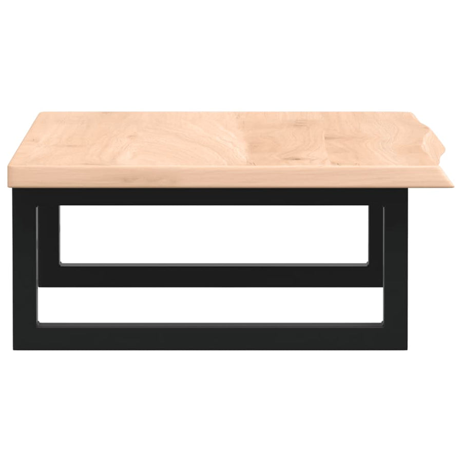 Badkamer wandschap staal en massief eikenhout