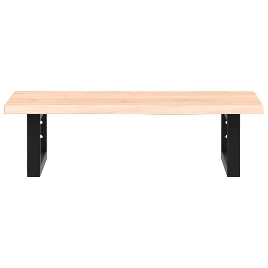 Badkamer wandschap staal en massief eikenhout