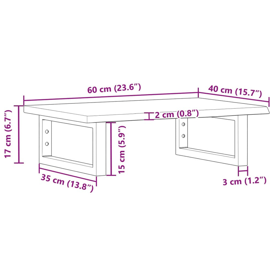 Badkamer wandschap staal en massief eikenhout