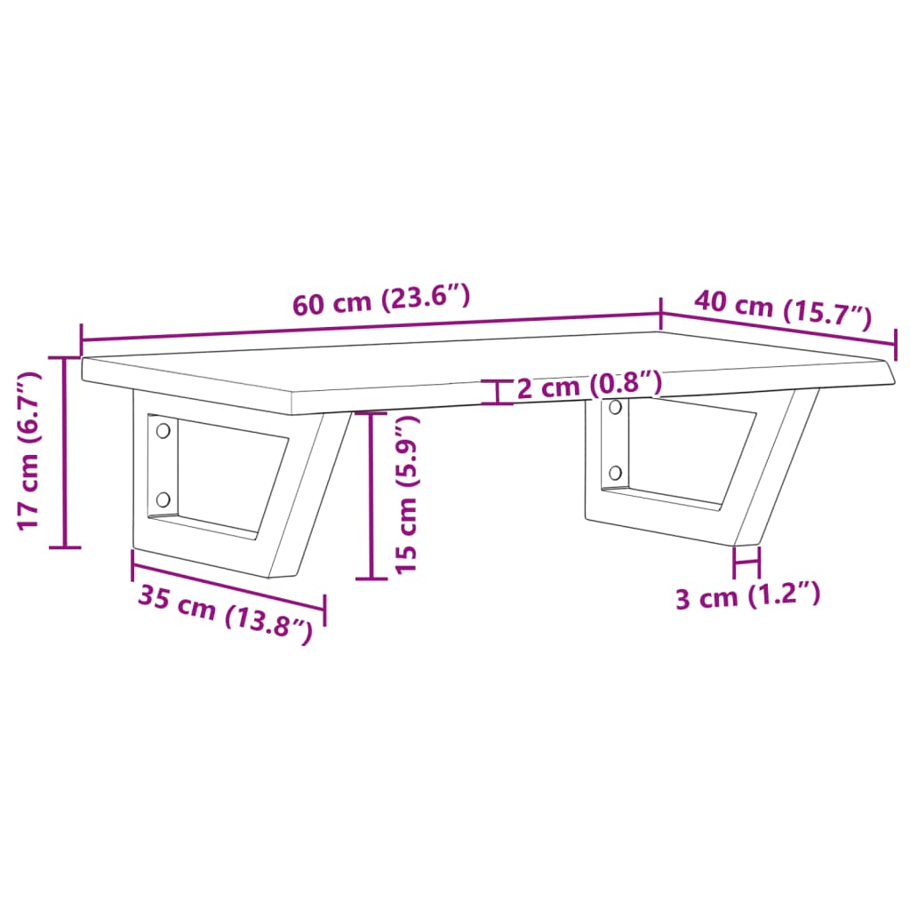 Badkamer wandschap staal en massief eikenhout