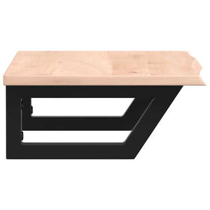 Badkamer wandschap staal en massief eikenhout