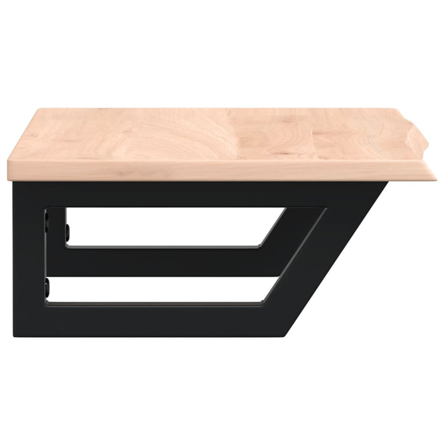 Badkamer wandschap staal en massief eikenhout