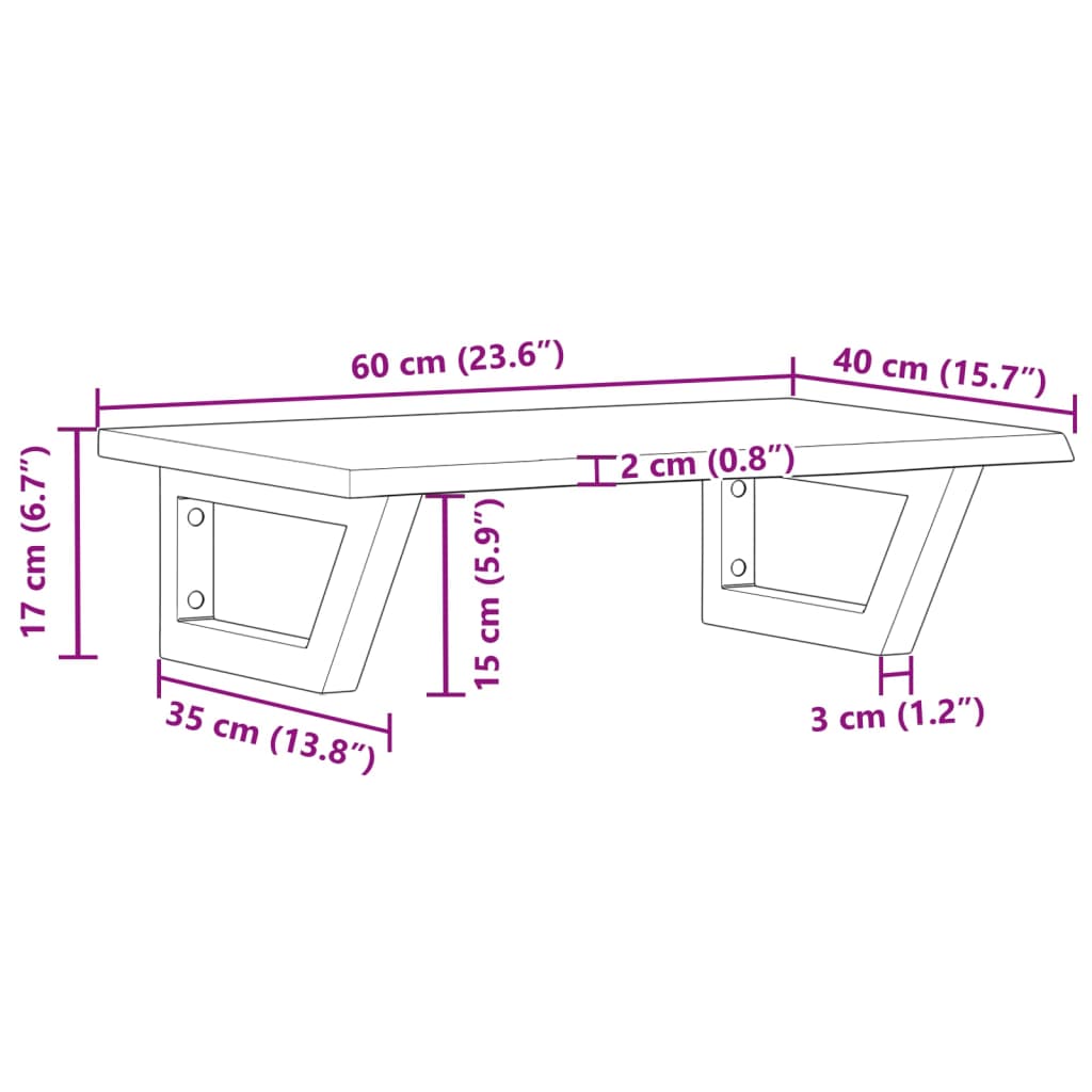 Badkamer wandschap staal en massief eikenhout