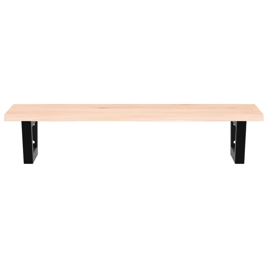Badkamer wandschap staal en massief eikenhout