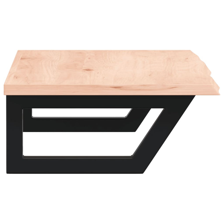 Badkamer wandschap staal en massief eikenhout