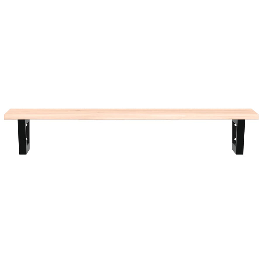 Badkamer wandschap staal en massief eikenhout