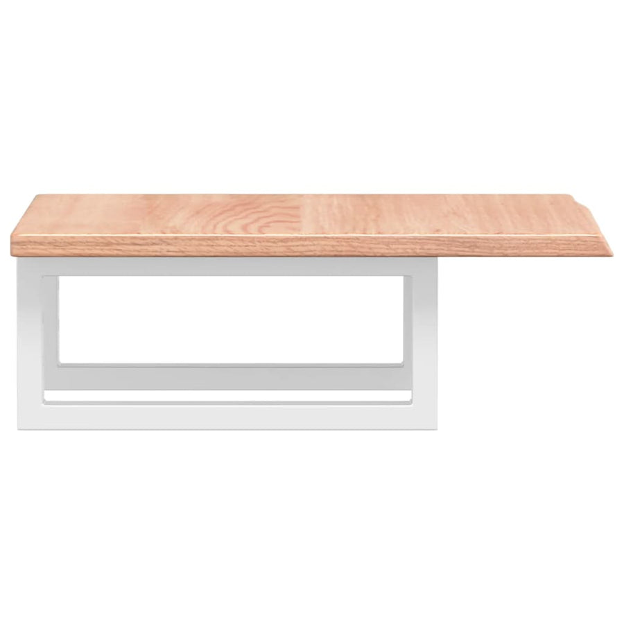 Badkamer wandschap staal en massief eikenhout