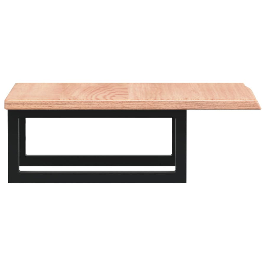 Badkamer wandschap staal en massief eikenhout