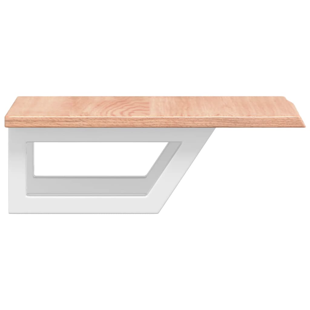 Badkamer wandschap staal en massief eikenhout