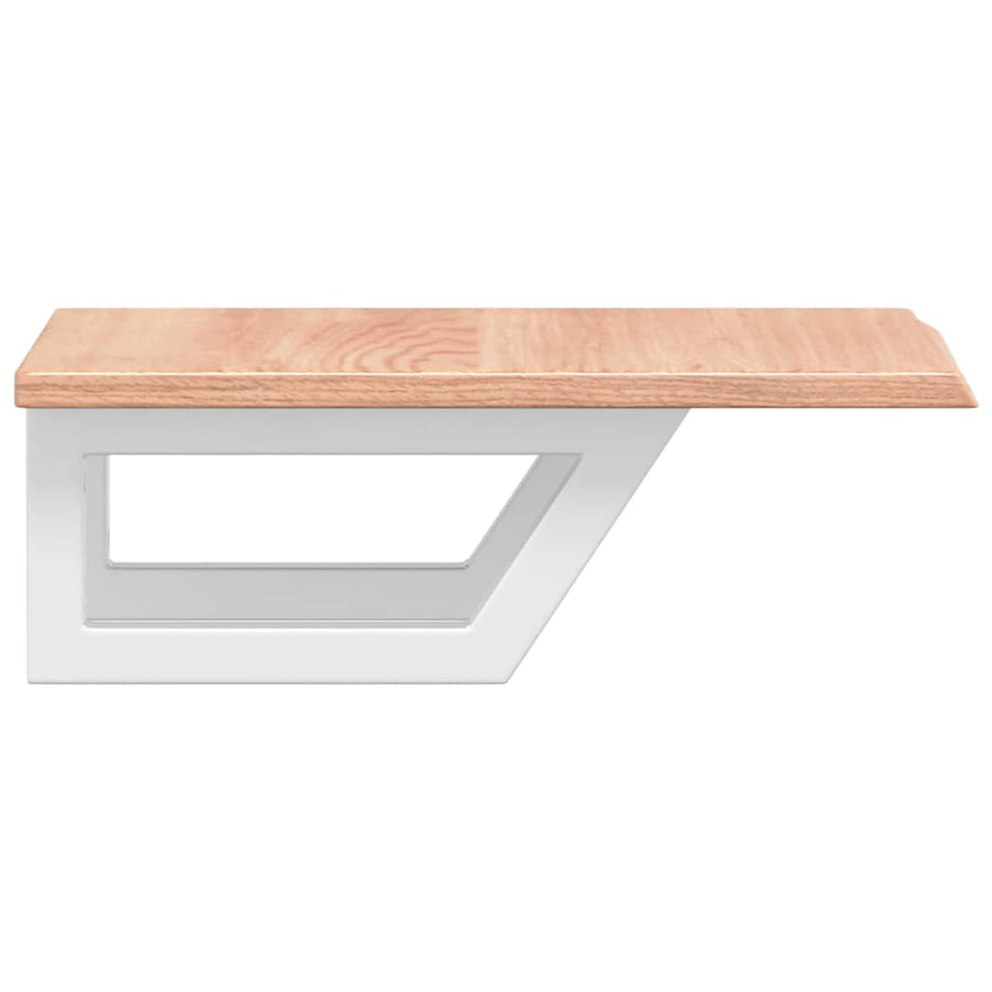 Badkamer wandschap staal en massief eikenhout