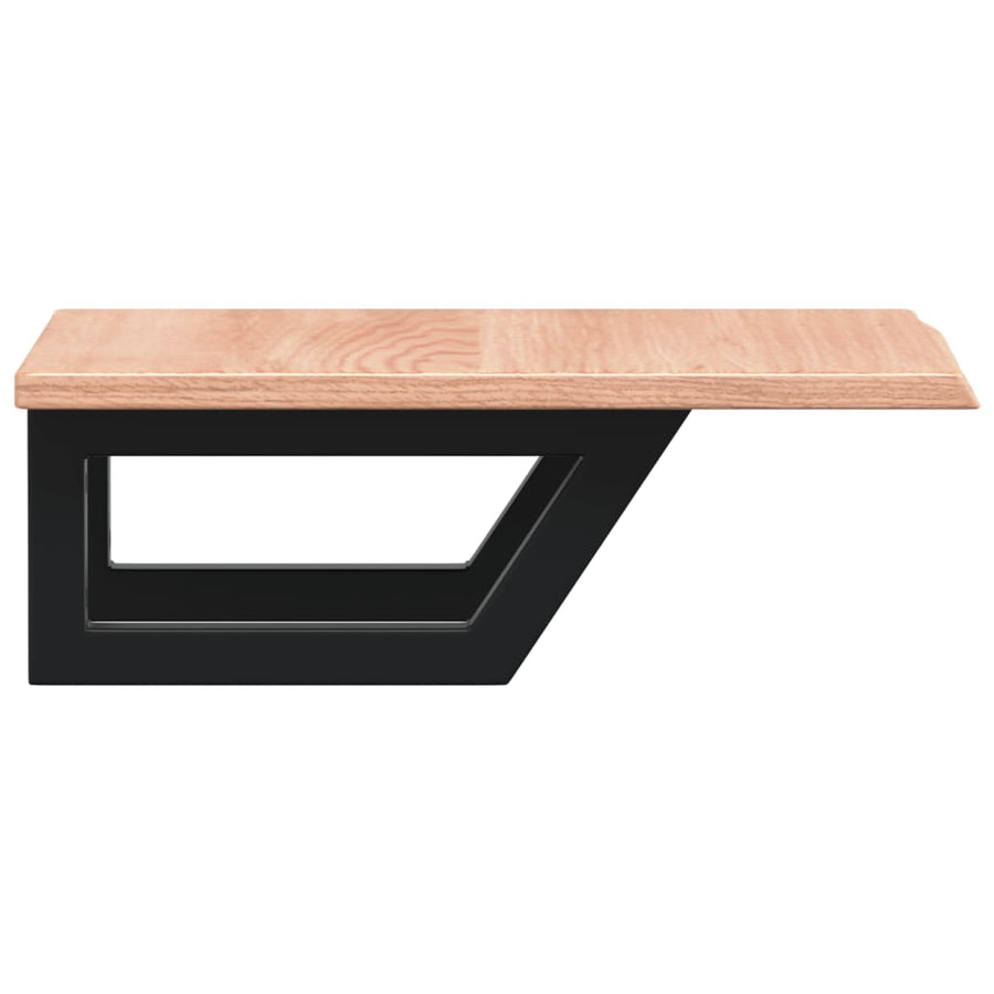 Badkamer wandschap staal en massief eikenhout