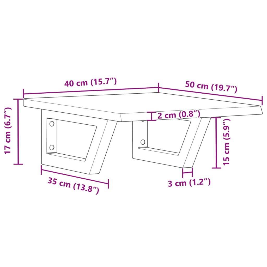 Badkamer wandschap staal en massief eikenhout