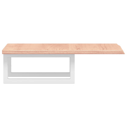 Badkamer wandschap staal en massief eikenhout