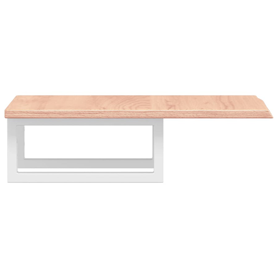 Badkamer wandschap staal en massief eikenhout