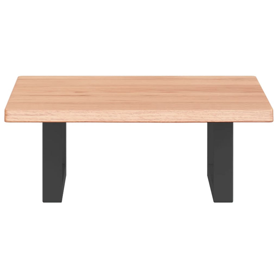 Badkamer wandschap staal en massief eikenhout
