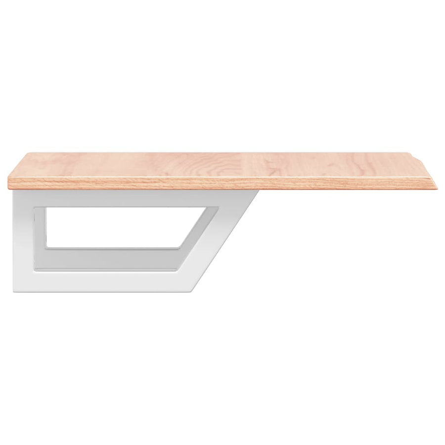 Badkamer wandschap staal en massief eikenhout