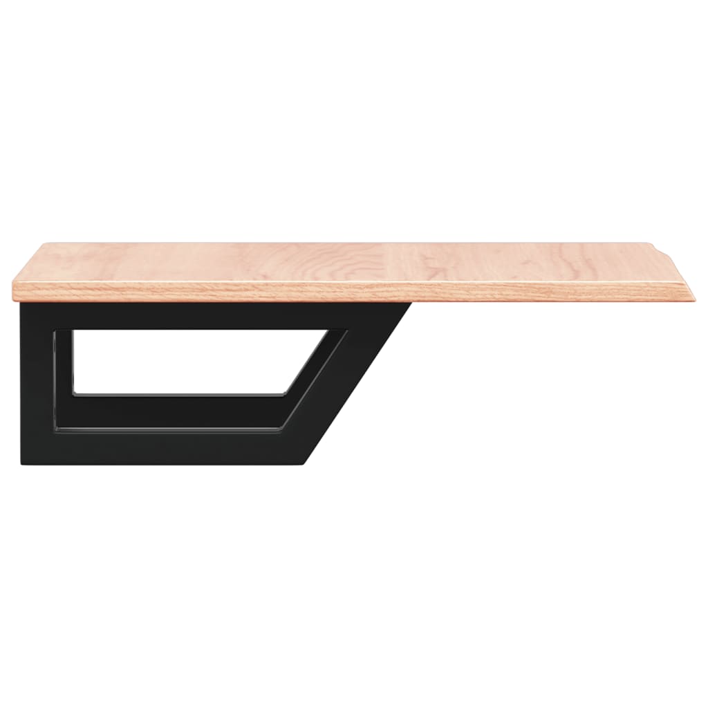 Badkamer wandschap staal en massief eikenhout