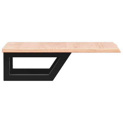 Badkamer wandschap staal en massief eikenhout