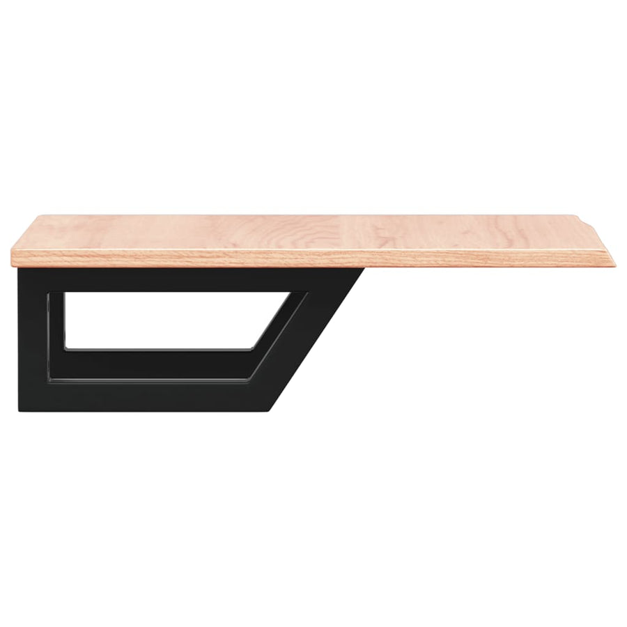 Badkamer wandschap staal en massief eikenhout
