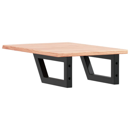 Badkamer wandschap staal en massief eikenhout