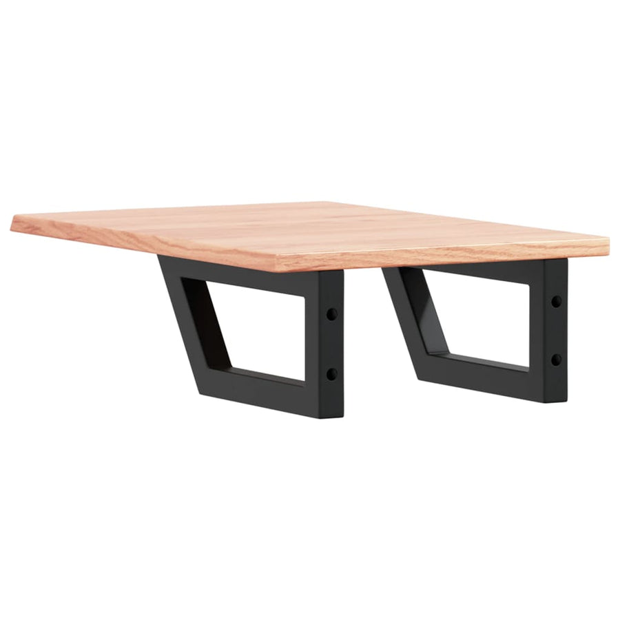 Badkamer wandschap staal en massief eikenhout