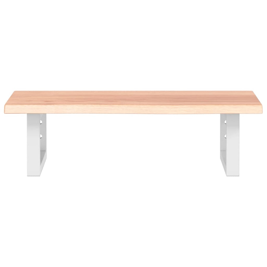 Badkamer wandschap staal en massief eikenhout