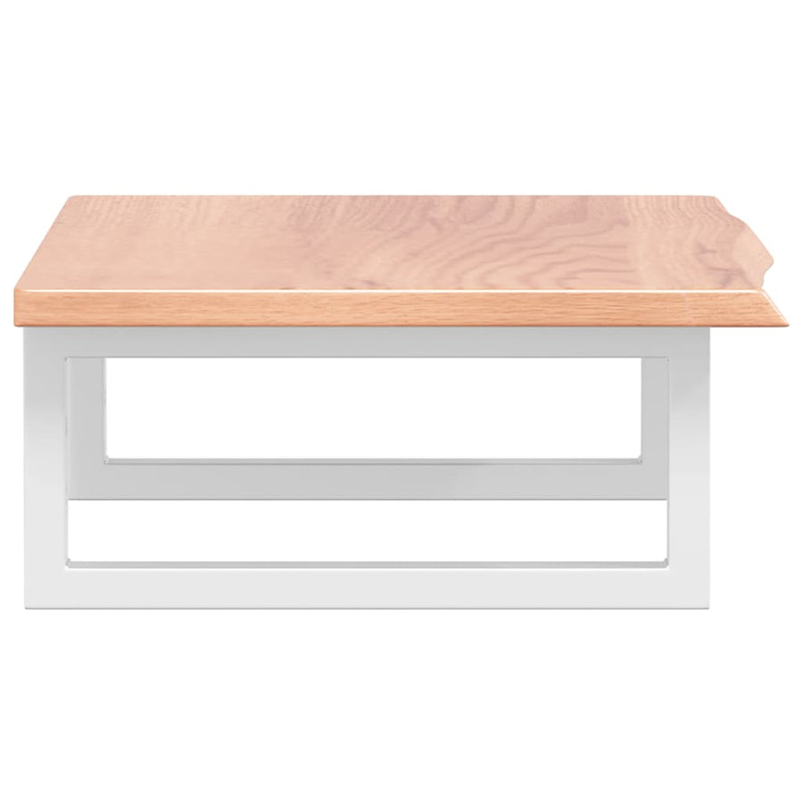 Badkamer wandschap staal en massief eikenhout