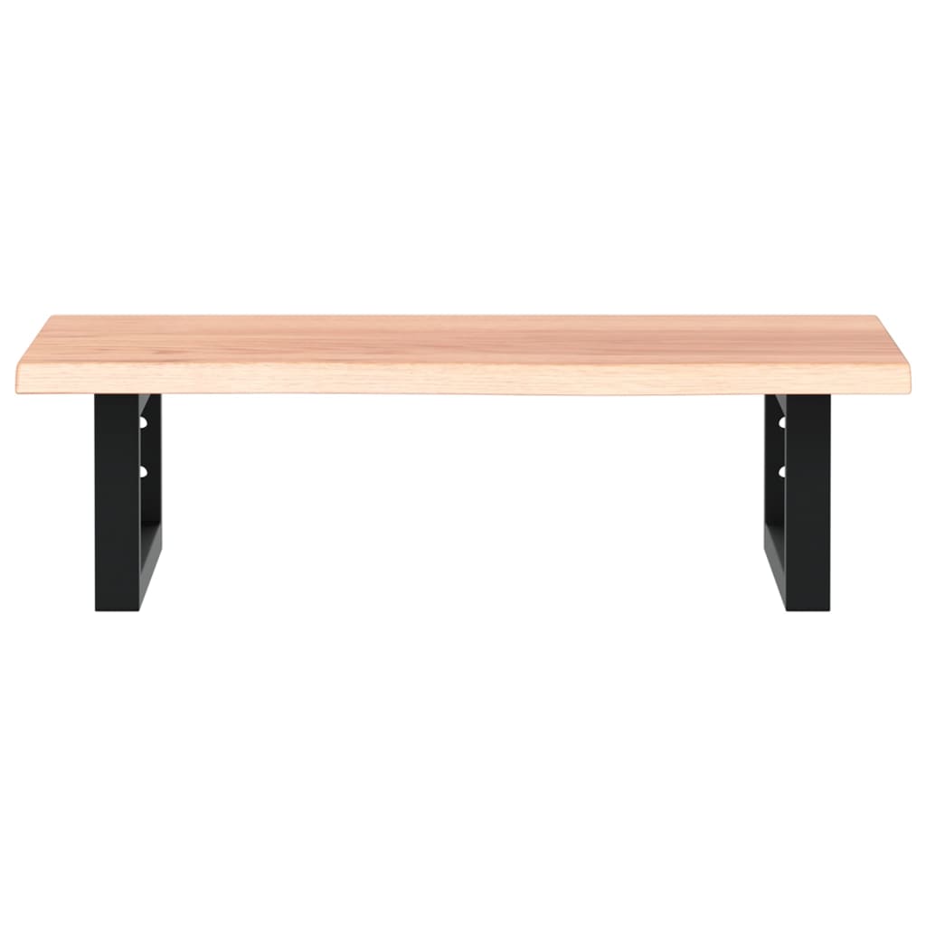 Badkamer wandschap staal en massief eikenhout