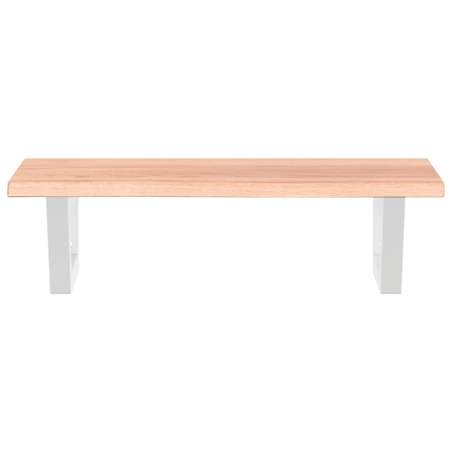 Badkamer wandschap staal en massief eikenhout