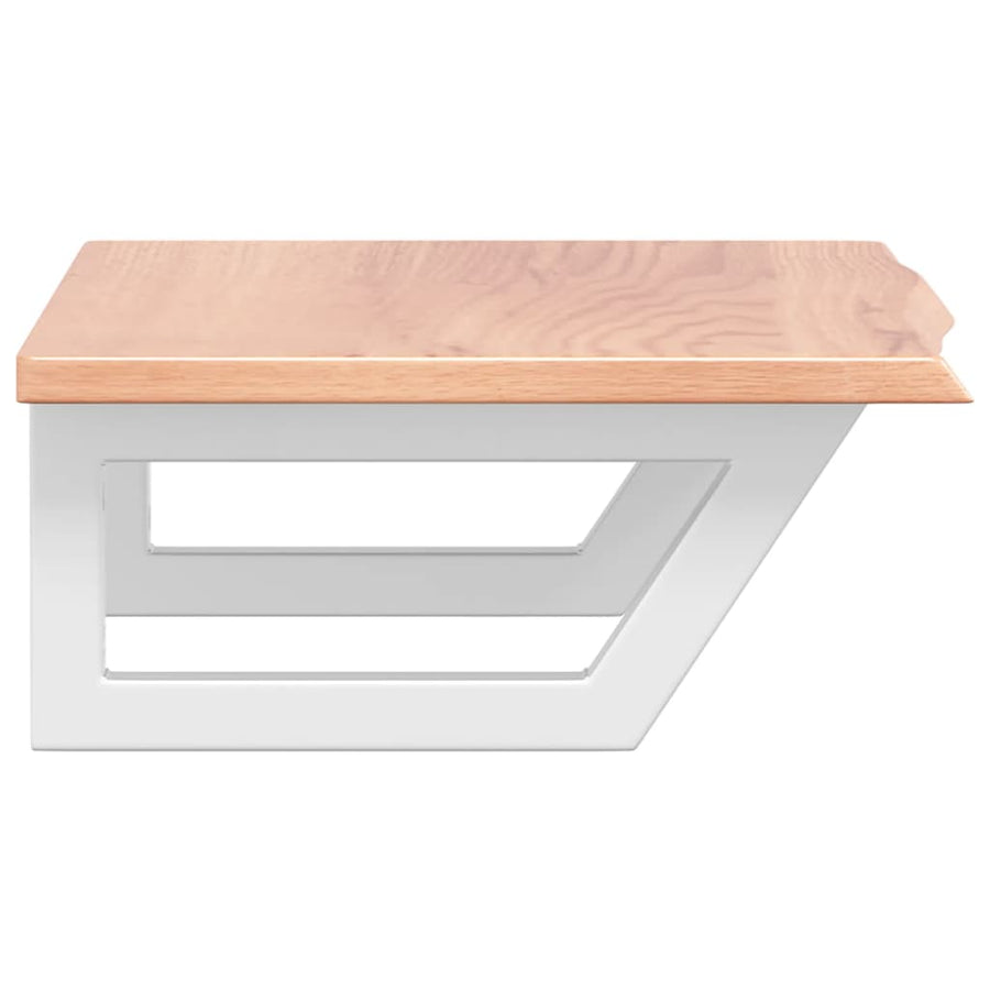 Badkamer wandschap staal en massief eikenhout