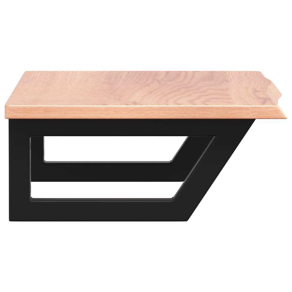 Badkamer wandschap staal en massief eikenhout