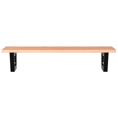 Badkamer wandschap staal en massief eikenhout