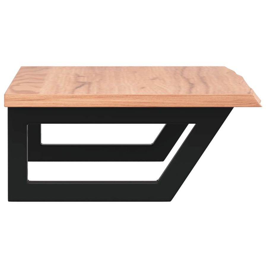 Badkamer wandschap staal en massief eikenhout