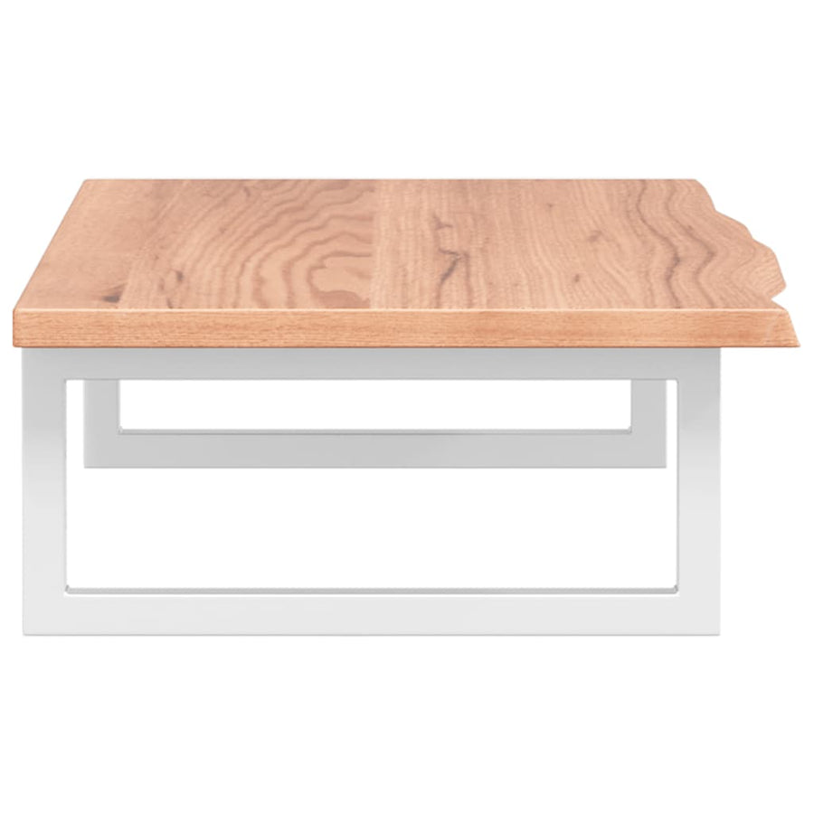 Badkamer wandschap staal en massief eikenhout