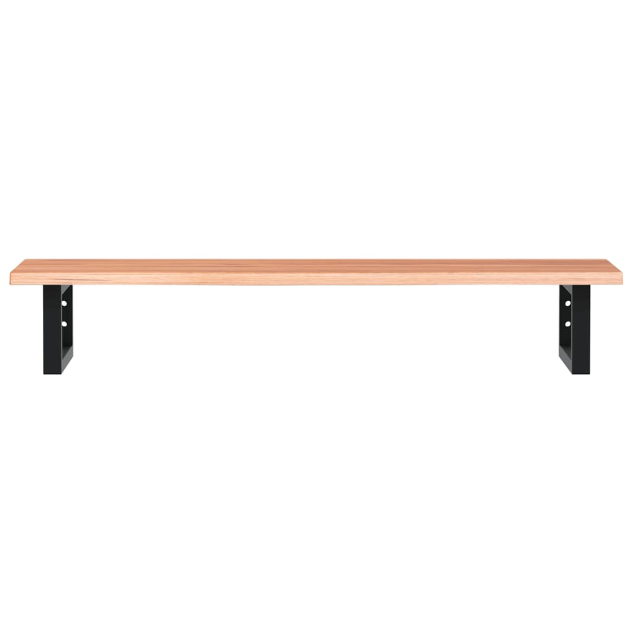 Badkamer wandschap staal en massief eikenhout