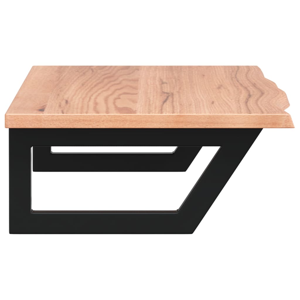 Badkamer wandschap staal en massief eikenhout