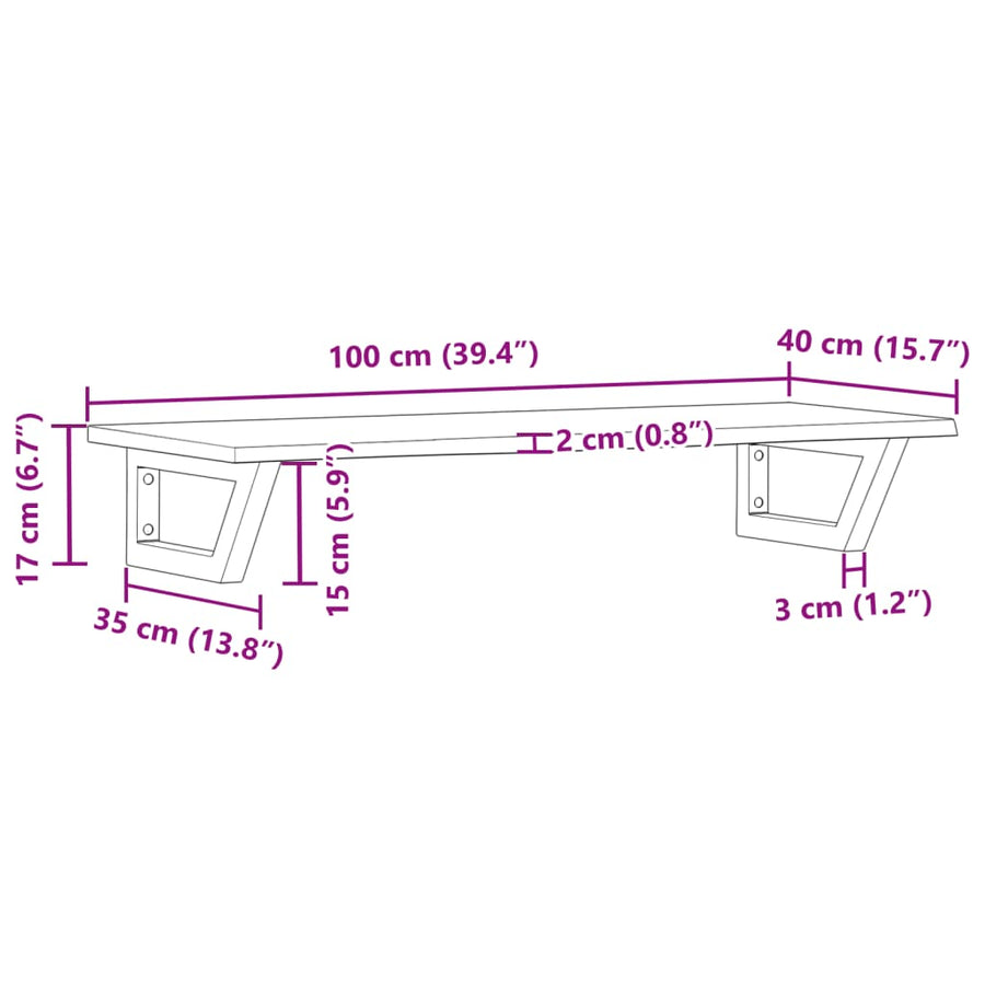 Badkamer wandschap staal en massief eikenhout