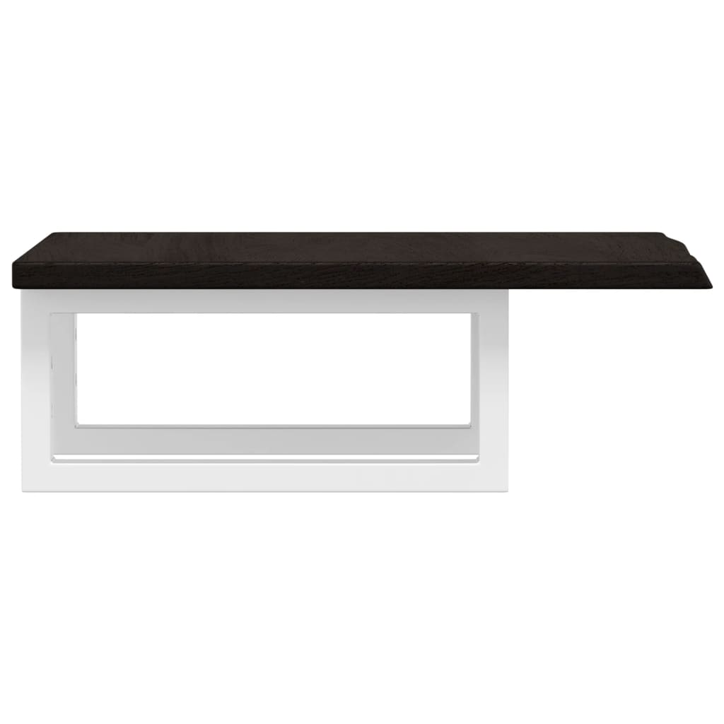 Badkamer wandschap staal en massief eikenhout